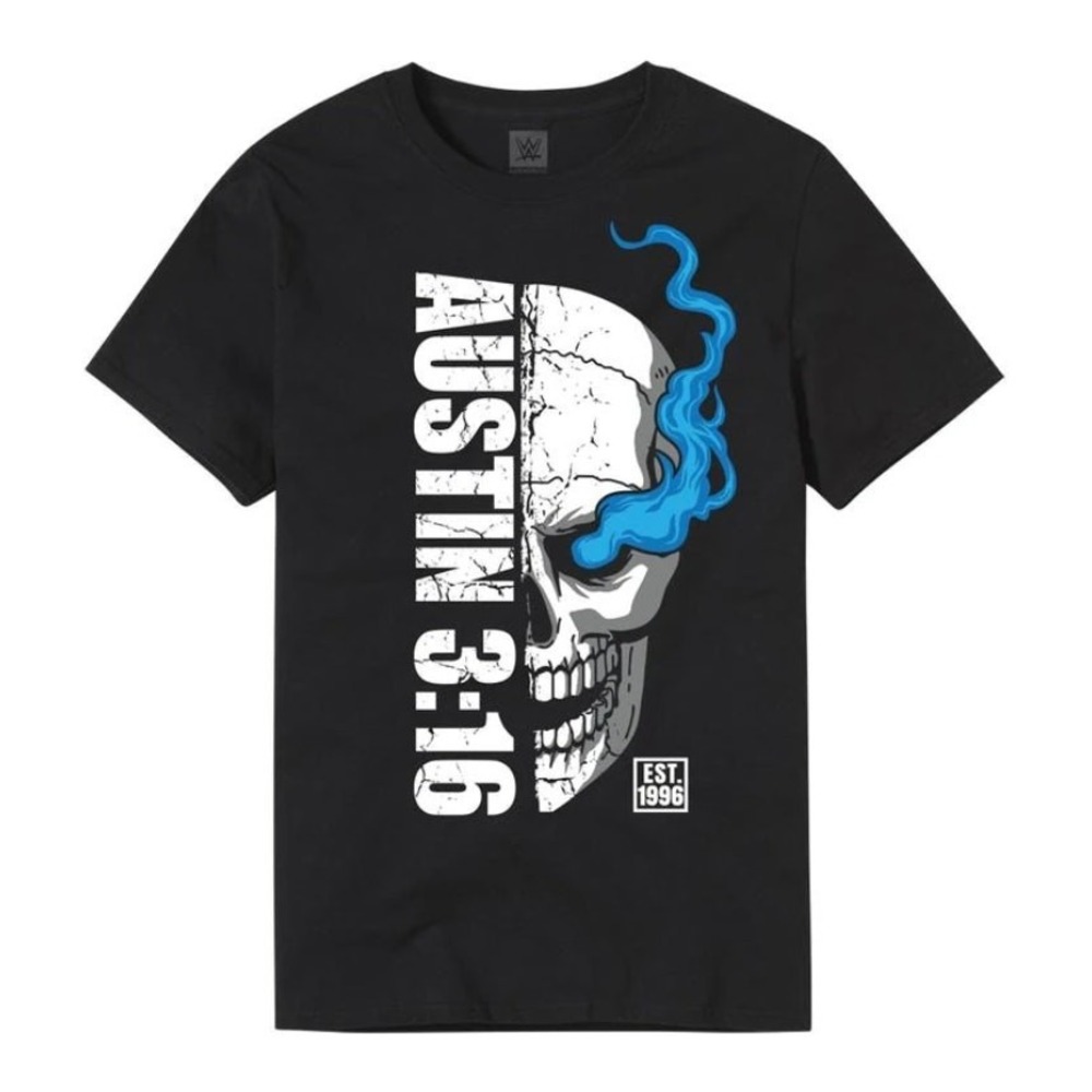 WWE Austin 3:16 Skull Graphic T Shirt Mens Size XL Black Stone Cold Wrestling